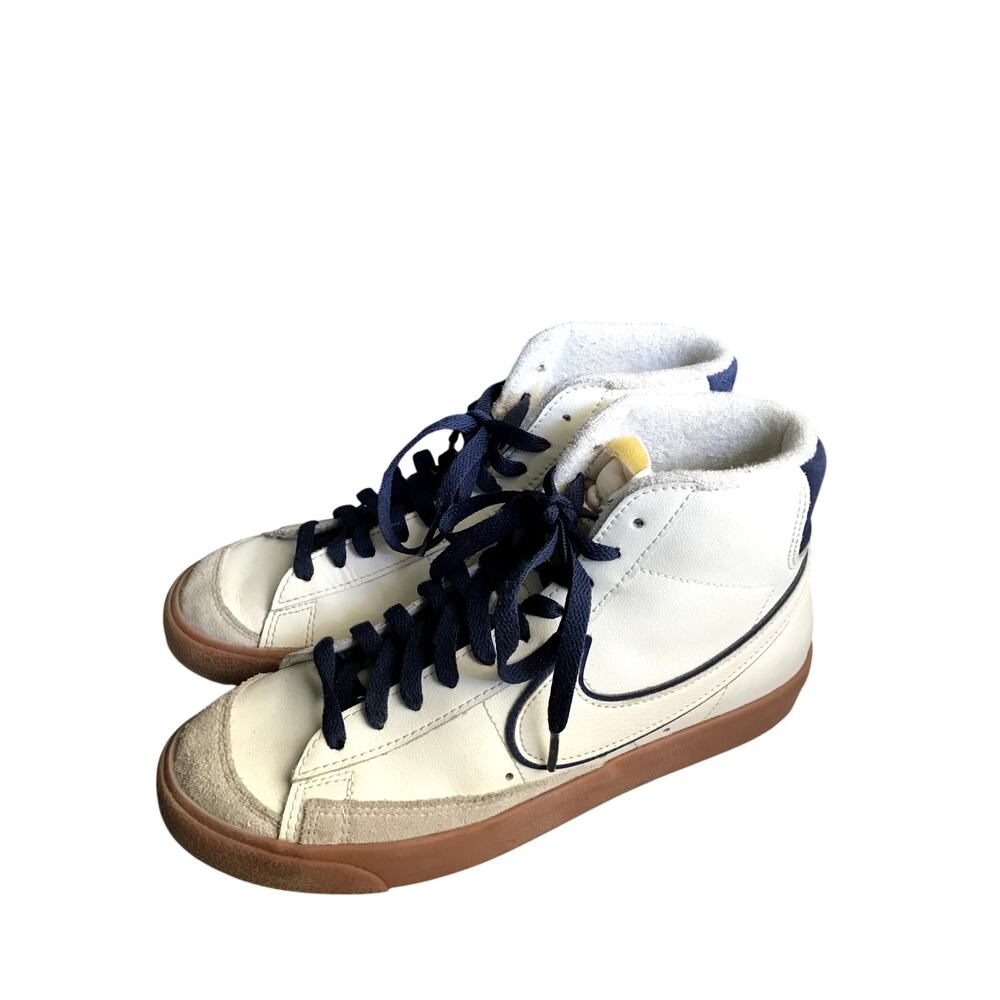 Nike Blazer Mid 77 Premium Men's Size Sail White Navy Gum Sneakers Leather